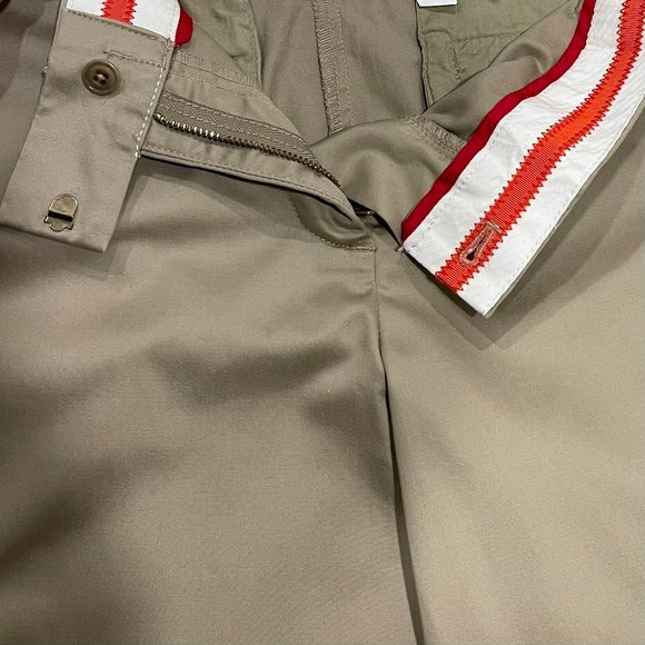 J.Crew‎ Women's City Fit Flare Leg Cuffed Hem Low Rise Khaki Pants, Size 10 - Picture 5 of 7